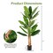 2PCS 6.5' Tall Artificial Banana Tree w/ 27 Large Leaves Natural Bark